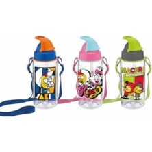 Kral Şakir Desenli Pipetli Tritan Matara 500 Ml, Şık ve Dayanıklı Tasarım