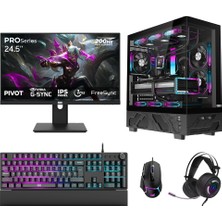 Dragos DRX7806 Ryzen 7 5700X 32GB 1tb Nvme 12GB RTX5070 24.5 Inç 200Hz 1ms Oyuncu Hazır Sistem