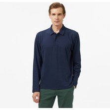 Nautica Erkek Lacivert Classic Fit Uzun Kollu Polo Yaka T-Shirt K57018T.4NV