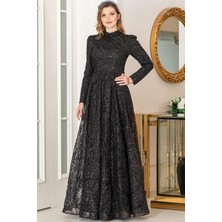Nilda Tesettür Abiye Siyah