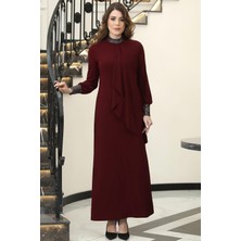 Efsane Candy Tesettür Elbise Bordo