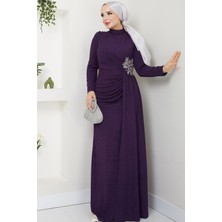 Gözde Tesettür Abiye Mürdüm