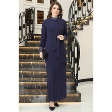 Efsane Candy Tesettür Elbise Lacivert