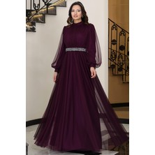 Alya Tesettür Abiye Mürdüm