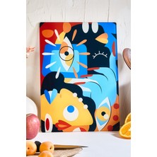 Çok Renkli 25X35 Isıya Dayanıklı Kırılmaz Kesme Tahtası