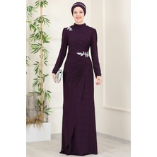 Masal Tesettür Abiye Mürdüm