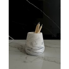 Beton Kalemlik Dekoratif Aksesuar El Yapımı Diş Fırçalık Minik Vazo