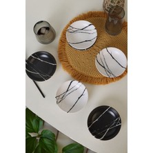 Renkli Mermer Halka Sosluk Çerezlik 13 cm 6'lı Set