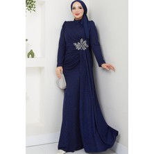 Gözde Tesettür Abiye Lacivert