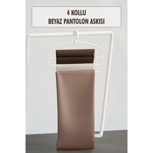 Trend Kapında Beyaz Pantolon Askısı & Dolap Düzenleyici Askı