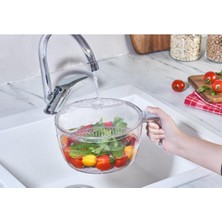 Kapaklı Kulplu Sebze ve Meyve Süzgeci, Yıkama Kolaylığı