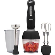 Şık Siyah-Gri Çok Fonksiyonlu Blender Seti, Hızlı ve Kolay Kullanım