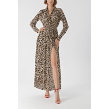 Siyah Hardal Büzgü Detaylı Gömlek Elbise 94299