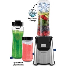 Buz Kırma Özellikli Inox 2'li Tritan Şişeli Kişisel Smoothie Blender Gri