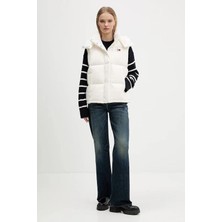 Tommy Hilfiger Tjw Alaska Grid Kuş Tüyü Kadın Beyaz Yelek DW0DW21627YBH