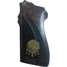 Smith & Wesson Ahşap Lazer Işlemeli Devlet Arma Logolu Kabze