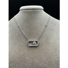 Ithal Mess Marka Muadili Hareketli Taşlı Büyük Kadın Gümüş Kolye