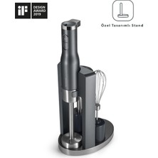 4'ü Bir Arada Standlı Çubuk Blender Seti 800W Siyah, Pratik ve Şık Mutfak Arkadaşı