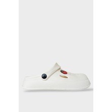 Kadın Comfort Uğur Böceği Tokalı Medikal Hemşire Sabo Terlik Krem