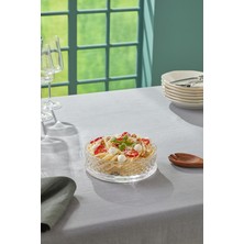 El Yapımı Cam Tırtıl Sunum Kasesi, Şık ve Zarif Tasarım, Beyaz Renk