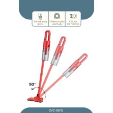 500W Kırmızı Dikey Elektrikli Süpürge, Yüksek Emiş Gücü