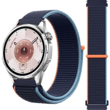 Huawei Watch Gt6 46MM Ile Uyumlu Ayarlanabilir Cırt Cırtlı Yumuşak Spor Kumaş Örgü Kordon