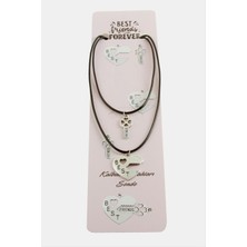 Kalp Anahtar Arkadaşlık Kolyeleri (Çift Kolye)