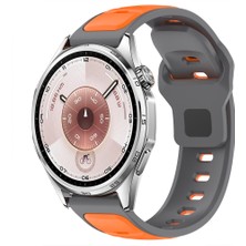 Huawei Watch Gt6 46MM Ile Uyumlu Çift Renkli Spor Silikon Kordon Nefes Alabilir Konforlu
