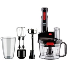 Kare Tasarımlı Çok Fonksiyonlu Blender Seti Siyah Renk