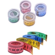 Çift Taraflı Renkli 150 cm Kutulu Mezura Dikiş Için Renkli ve Dayanıklı