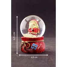 Yeni Yıl Noel Baba Hediyeleri Temalı Mini Boy Kar Küresi 6,5 cm
