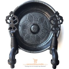 Hamam Taslı Ikili Osmanlı Musluğu Rakorlu Siyah