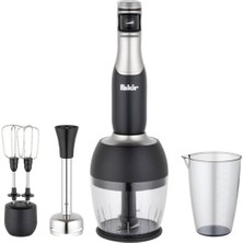 Şık Siyah Gümüş Blender Seti, Hızlı ve Kolay Kullanım Için Tasarlandı