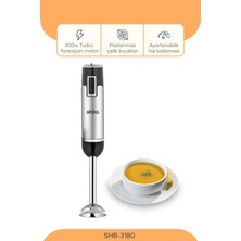 Güçlü 300W Çubuk El Blenderı, Gri, Çok Amaçlı ve Kullanışlı Tasarım