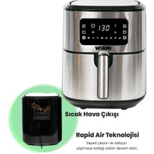 6.5 L Akıllı Yağsız Hava Fritözü, Şık Metalik Tasarım