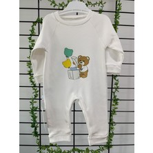 Erselbaby Bebek Pamuklu Ayıcık Baskılı Tulum - Uzun Kollu ve Rahat