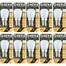 (10 Adet) Heka 2W (14W) 3000K (Sarı Işık) E14 Duylu (Ince Duy) Dim Edilebilir Soft LED Mini Ampul