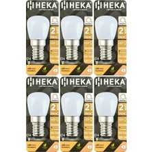 (6 Adet) Heka 2W (14W) 3000K (Sarı Işık) E14 Duylu (Ince Duy) Dim Edilebilir Soft LED Mini Ampul