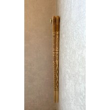 Ahşapdeluxe Desenli Ahşap Baston Ikili Set Stick
