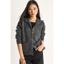 Shade Kadın Selanik Örgü Cepli Triko Hırka