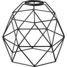 Sarkıt Lamba Abajur Başlığı, Siyah, 20 cm