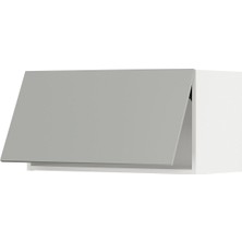 Mutfak Yatay Duvar Dolabı, Havstorp Açık Gri, 80X40 Cm, 1 Kapaklı, Stoperli Menteşe