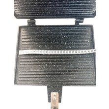 Siyah Döküm Mega Boy El Tost Makinesi, Ocak Üstü, Pratik ve Kullanışlı