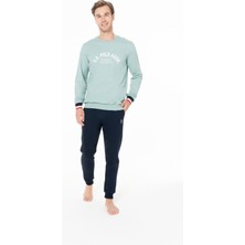 U.s. Polo Assn. 18943 Erkek Mınt Yuvarlak Yaka Uzun Kollu Pijama Takımı