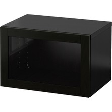 Duvar Dolabı, Venge-Siyah-Kahverengi-Şeffaf Cam, 60X42X38 Cm, Sındvık