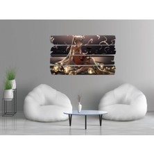 Kız Çocuk Gitar Temalı Mdf Tablo Kahverengi 1385 Model E