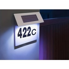Güneş Enerjili Şık Kapı Numarası, Dayanıklı ve Kolay Montajlı Tasarım