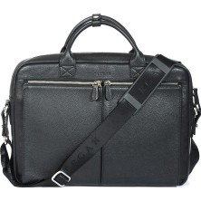 Tergan  Siyah Hakiki Deri Unisex Laptop Çantası - S1LC00002897-A41