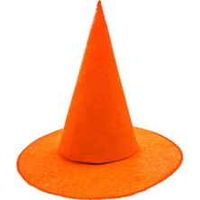 Turuncu Keçe Cadı Şapkası