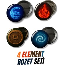 4 Element Rozet Seti-4 Adet-44 mm